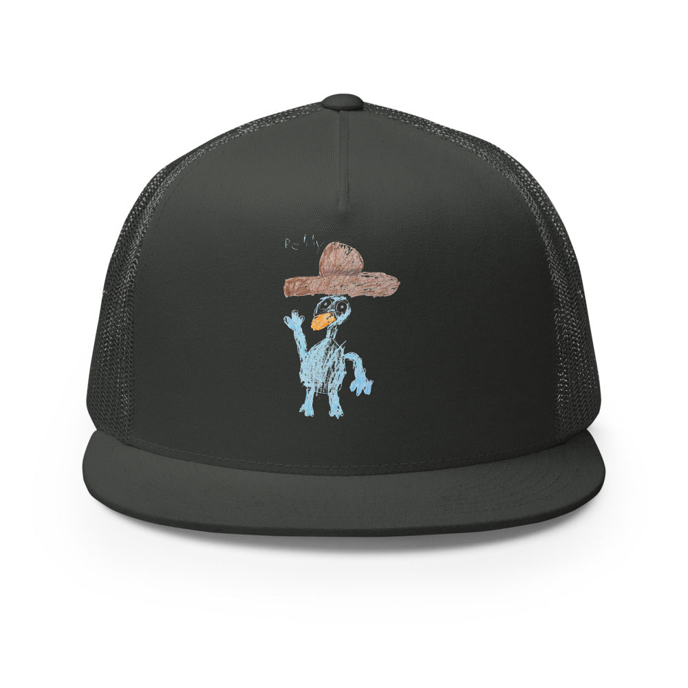 Perry — 5-Panel Trucker — Charcoal