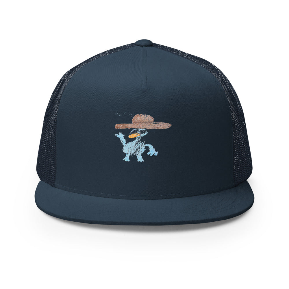 Perry — 5-Panel Trucker Cap — Navy