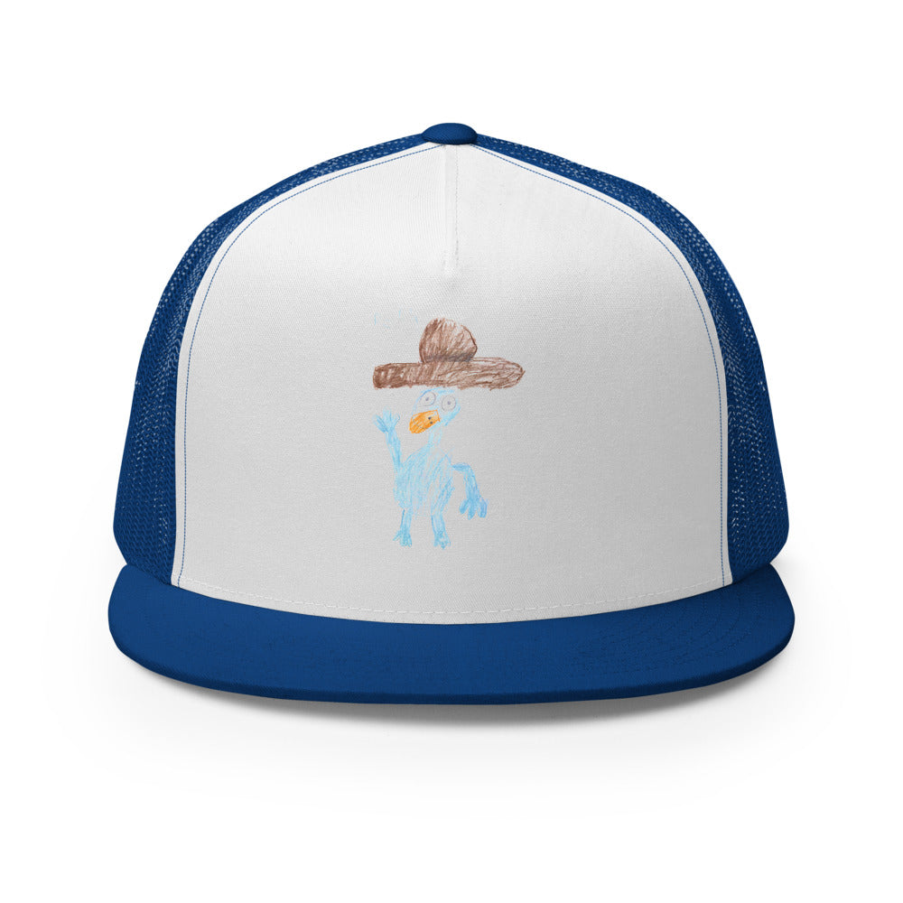 Perry — 5-Panel Trucker — Royal/ White/ Royal