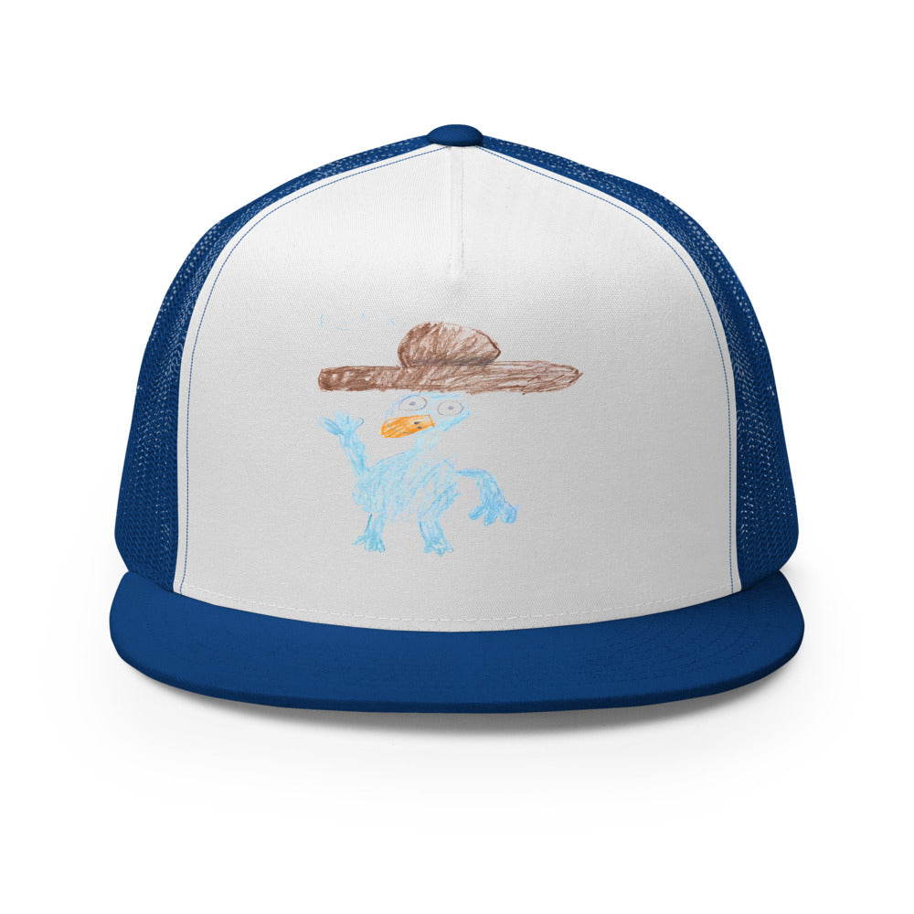 Perry — 5-Panel Trucker — Royal/ White/ Royal