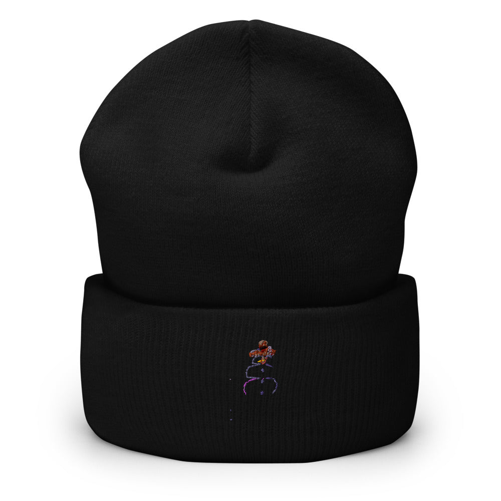 Snowman — Cuffed Beanie — Black