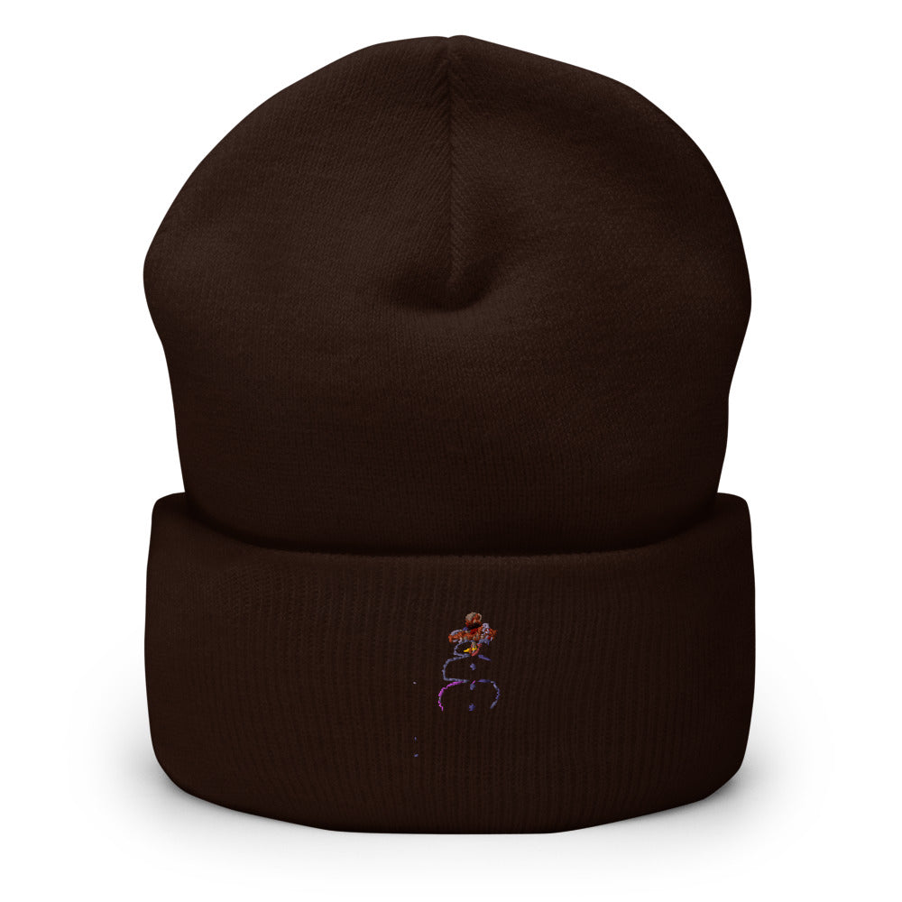 Snowman — Cuffed Beanie — Brown