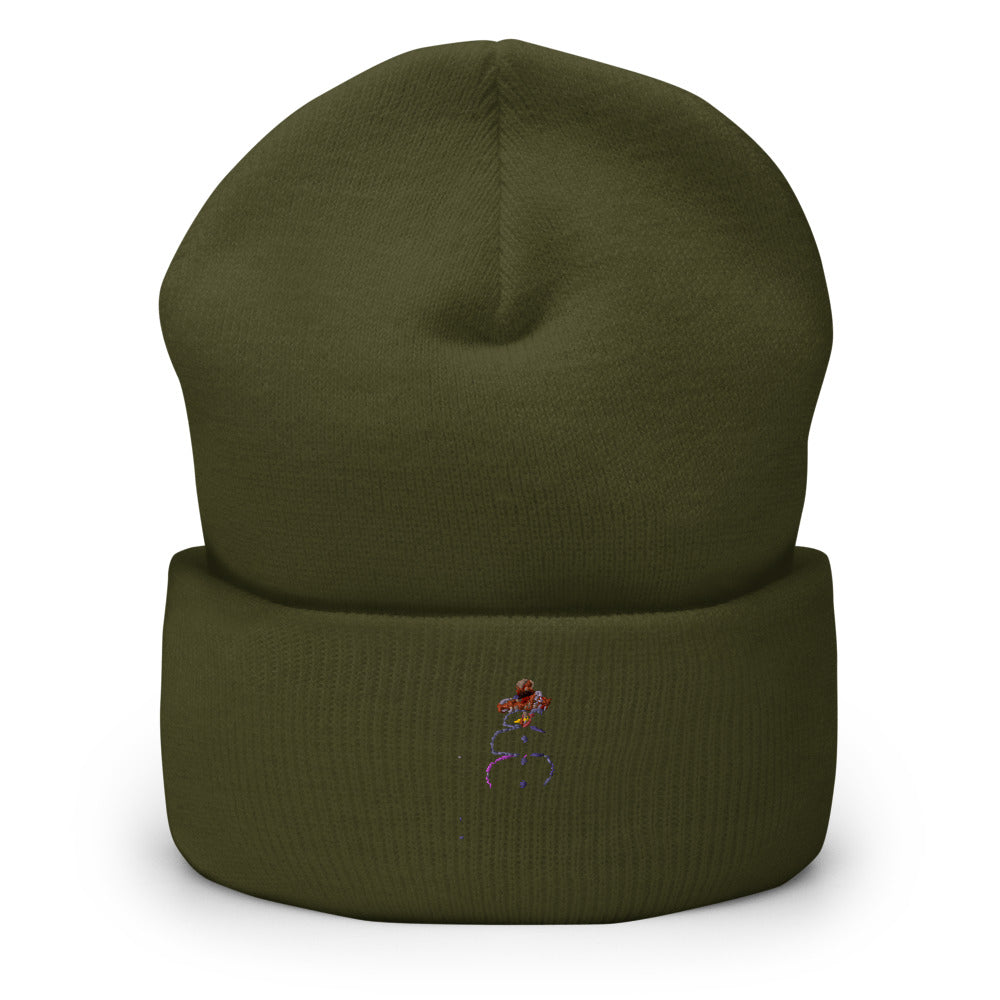 Snowman — Cuffed Beanie — Olive