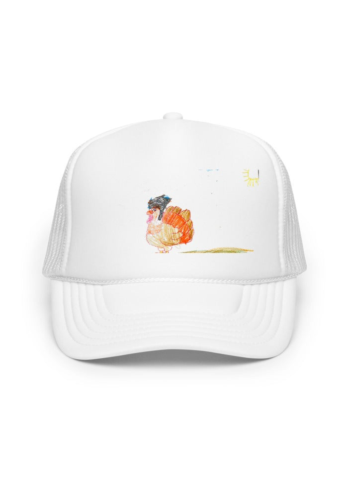 Turkey print on White trucker-otto-39165