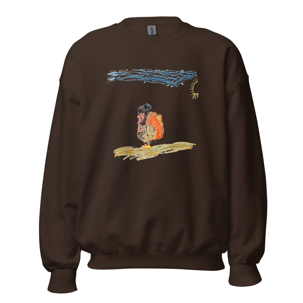turkey-crewneck-gildan-18000 - Dark Chocolate