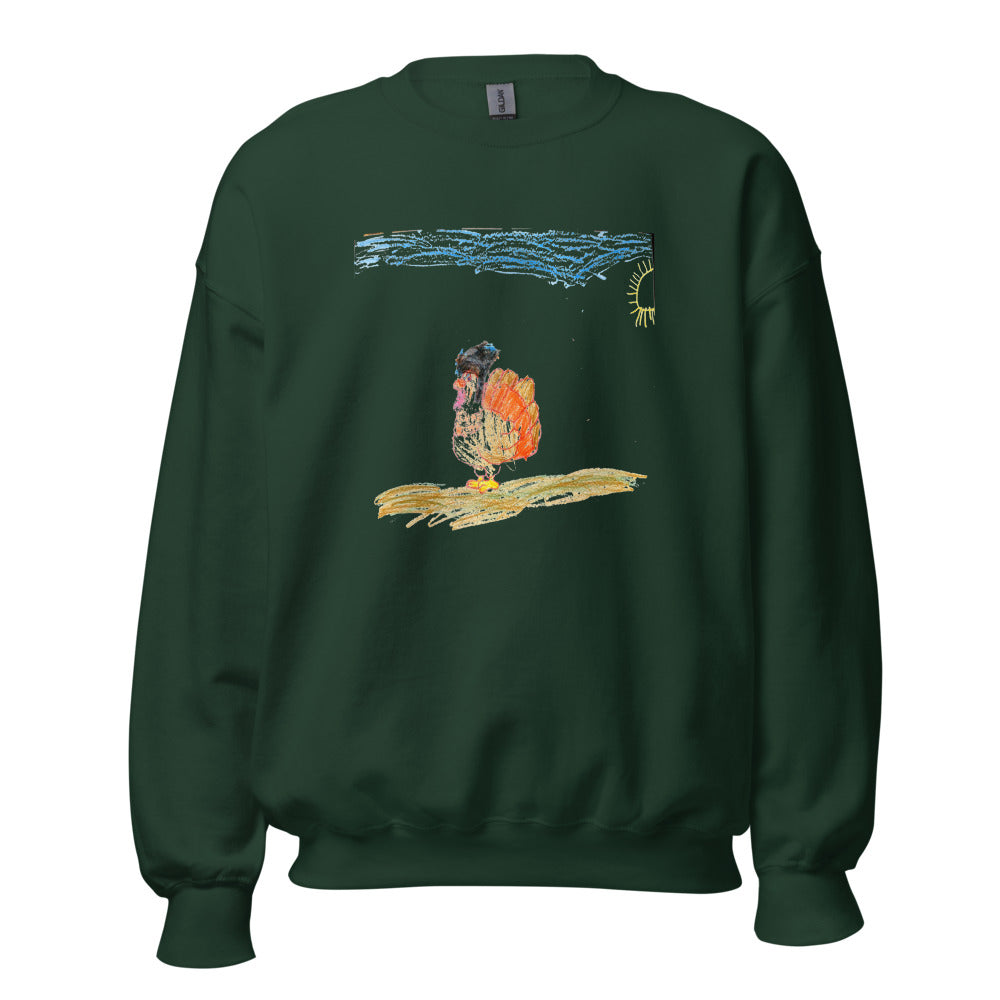 turkey-crewneck-gildan-18000 - Forest Green