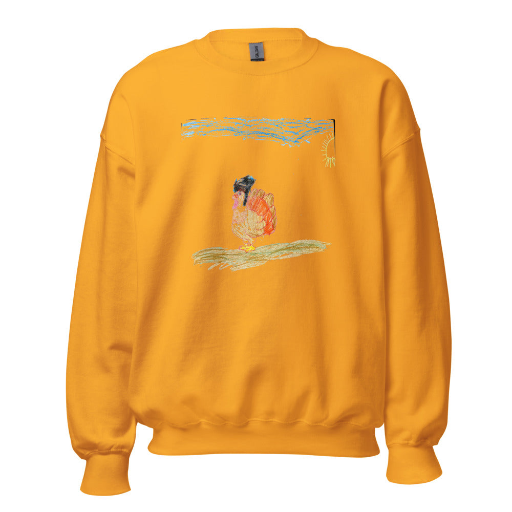 turkey-crewneck-gildan-18000 - Gold