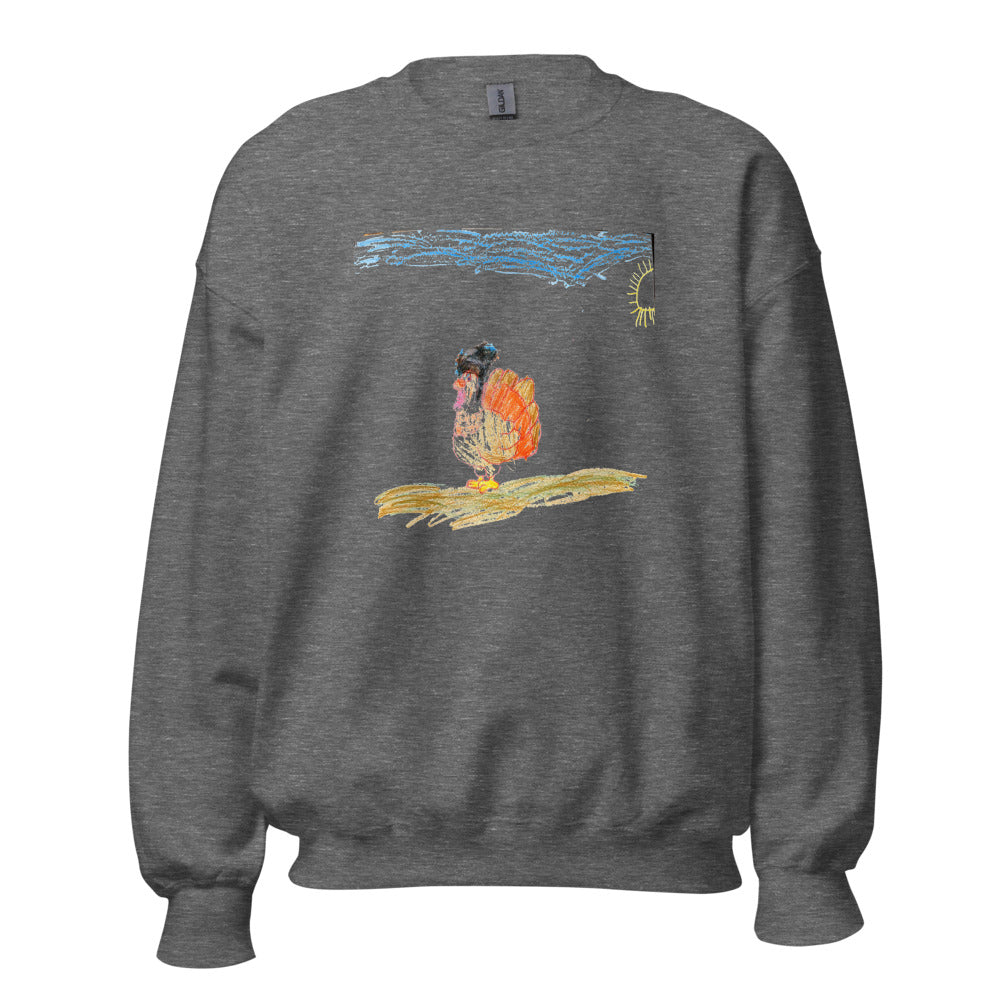 turkey-crewneck-gildan-18000 - Graphite Heather