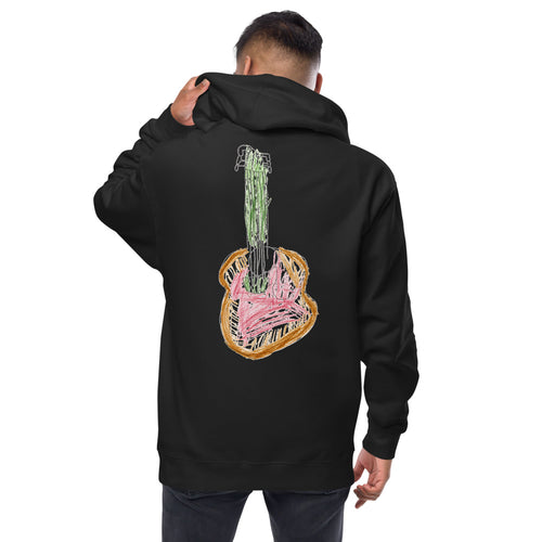 Turkey on Unisex Zip-Up Hoodie — Black
