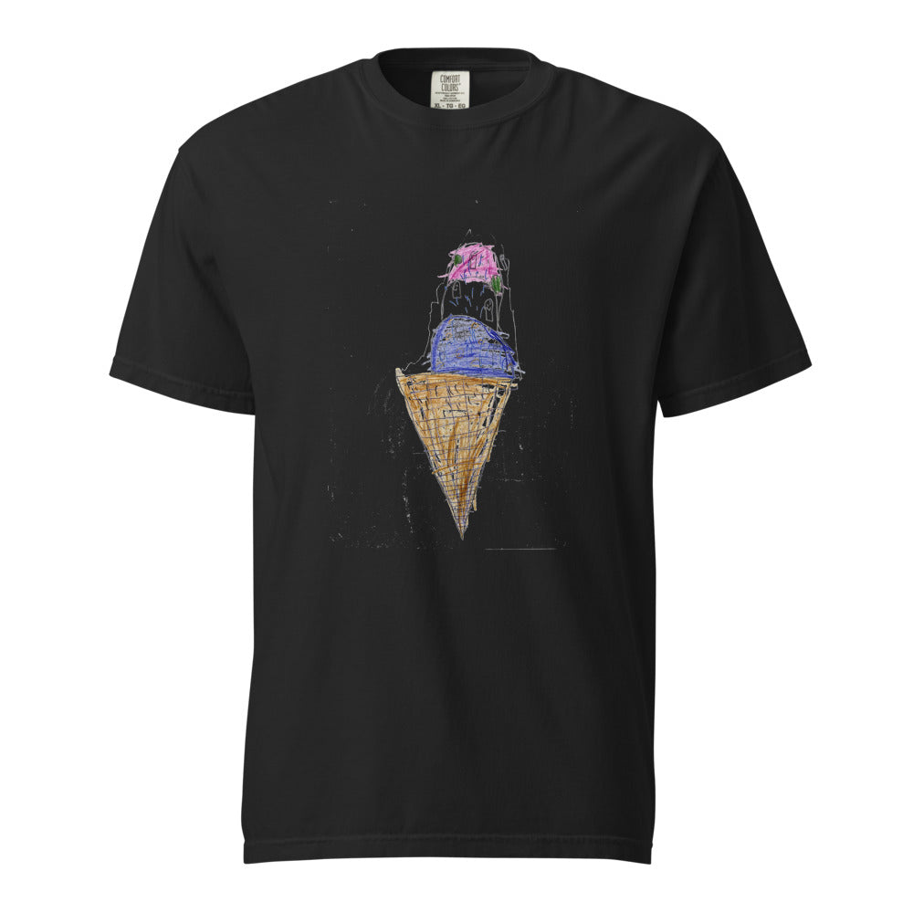 Ice Cream — Unisex Heavyweight Tee — Black