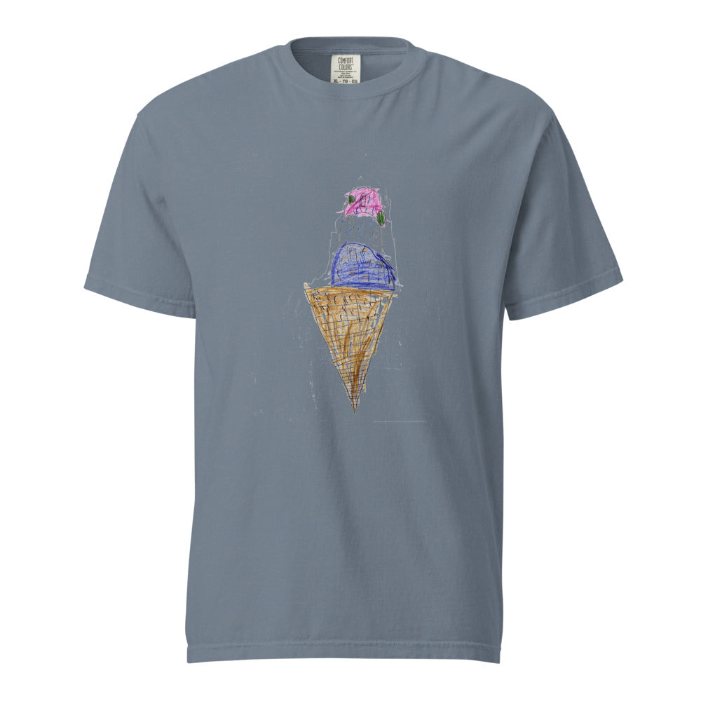 Ice Cream — Unisex Heavyweight Tee — Blue Jean