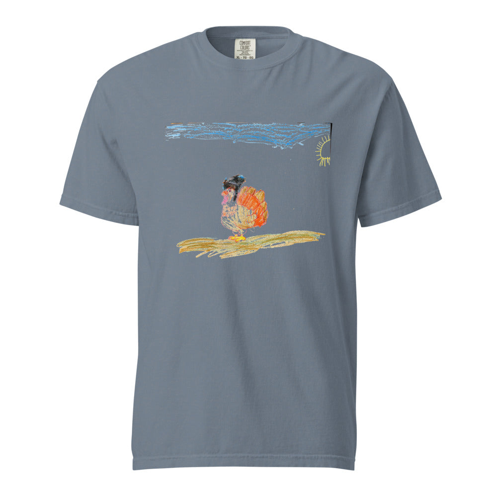 Turkey on Heavyweight Garment-Dyed Tee — Blue Jean