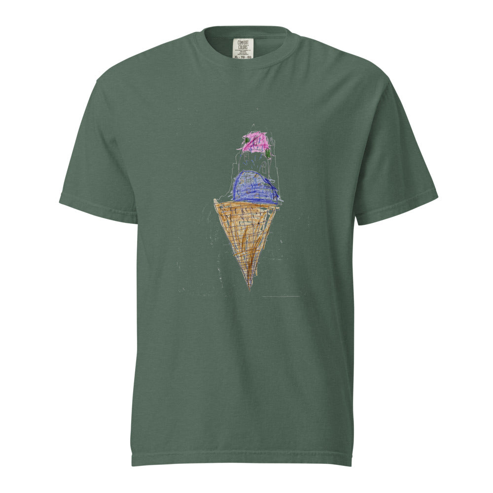Ice Cream — Unisex Heavyweight Tee — Blue Spruce