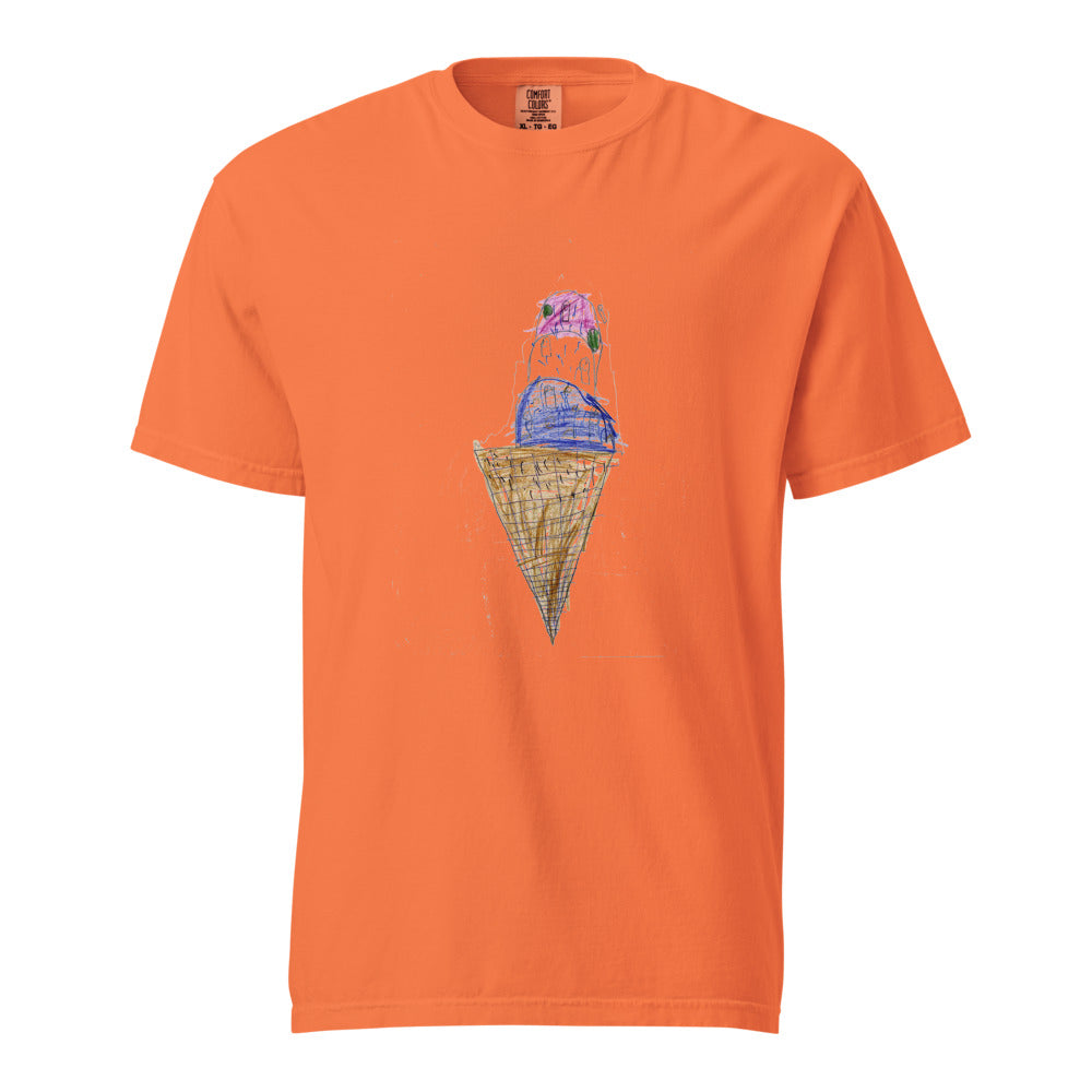 Ice Cream — Unisex Heavyweight Tee — Burnt orange
