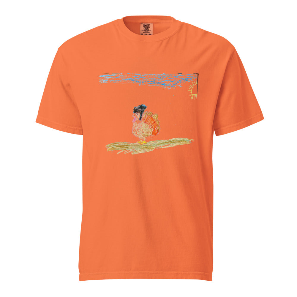 Turkey on Heavyweight Garment-Dyed Tee — Burnt orange