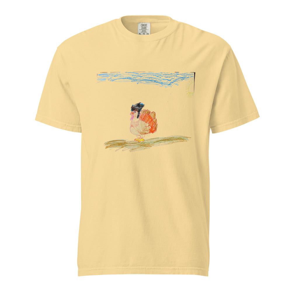 Turkey on Heavyweight Garment-Dyed Tee — Butter