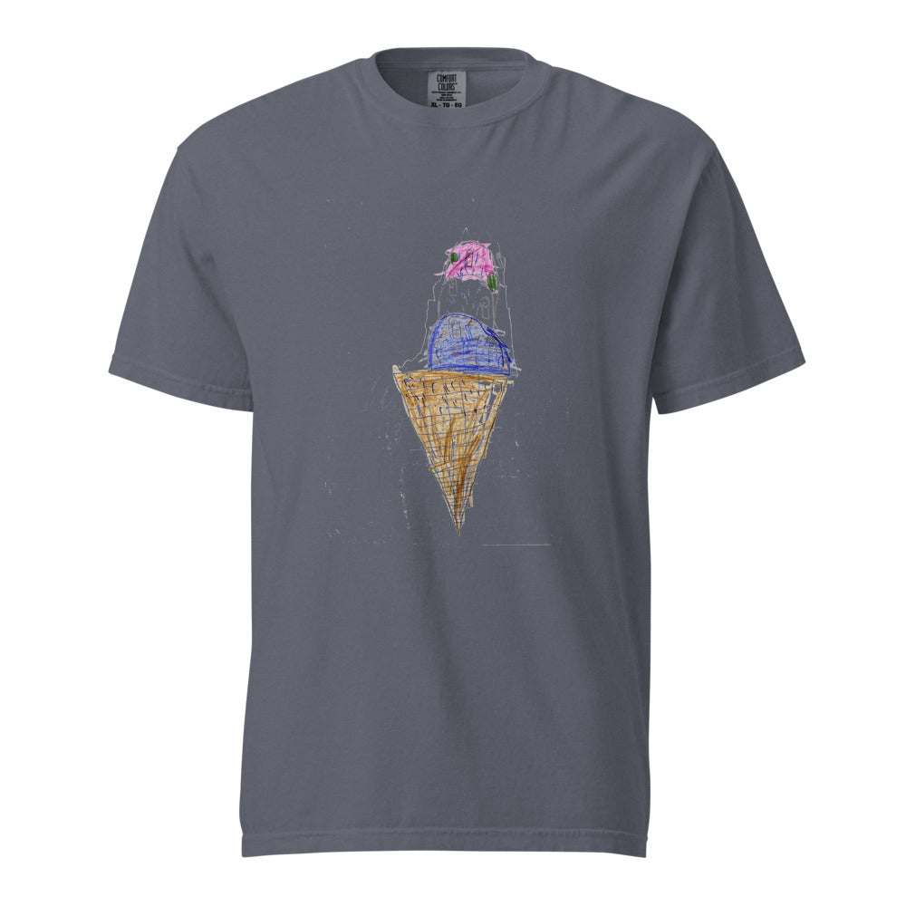 Ice Cream — Unisex Heavyweight Tee — Denim