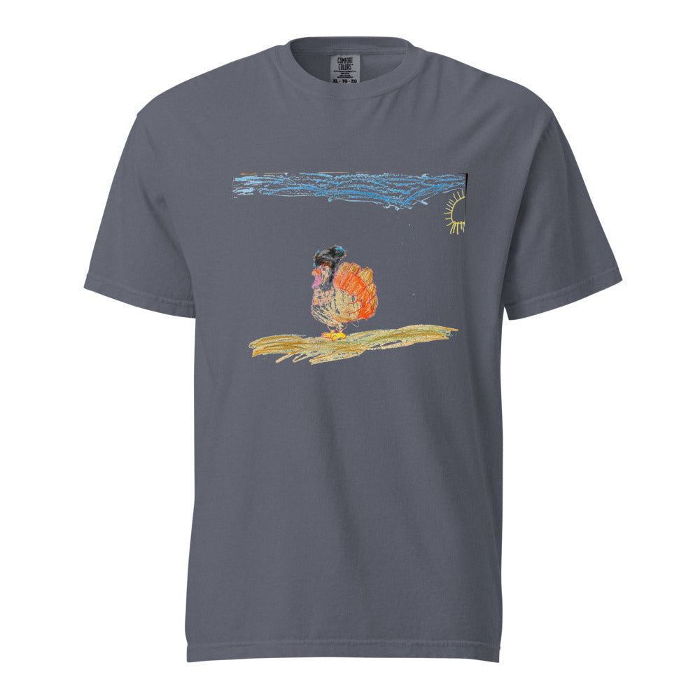 Turkey on Heavyweight Garment-Dyed Tee — Denim