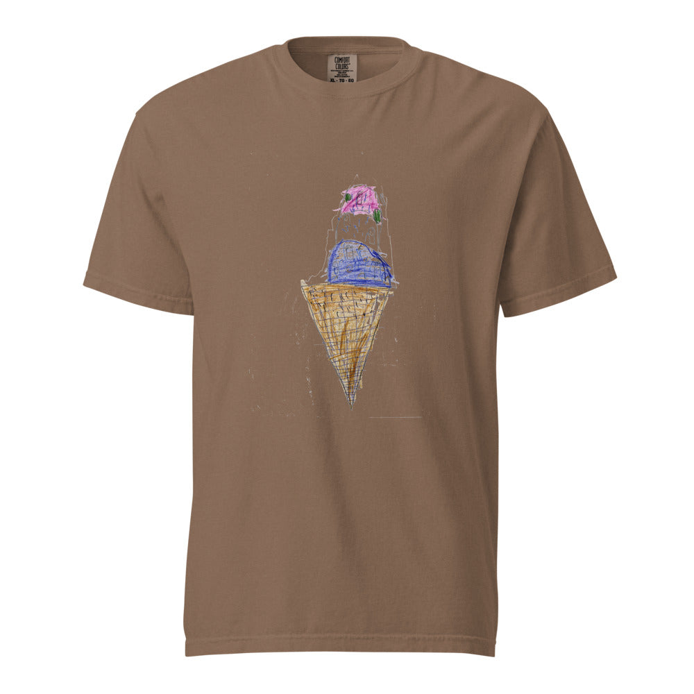 Ice Cream — Unisex Heavyweight Tee — Espresso