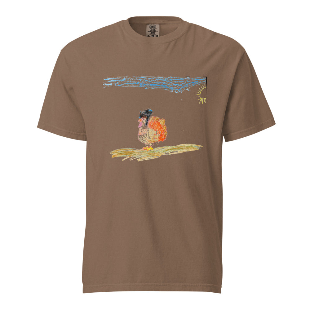 Turkey on Heavyweight Garment-Dyed Tee — Espresso