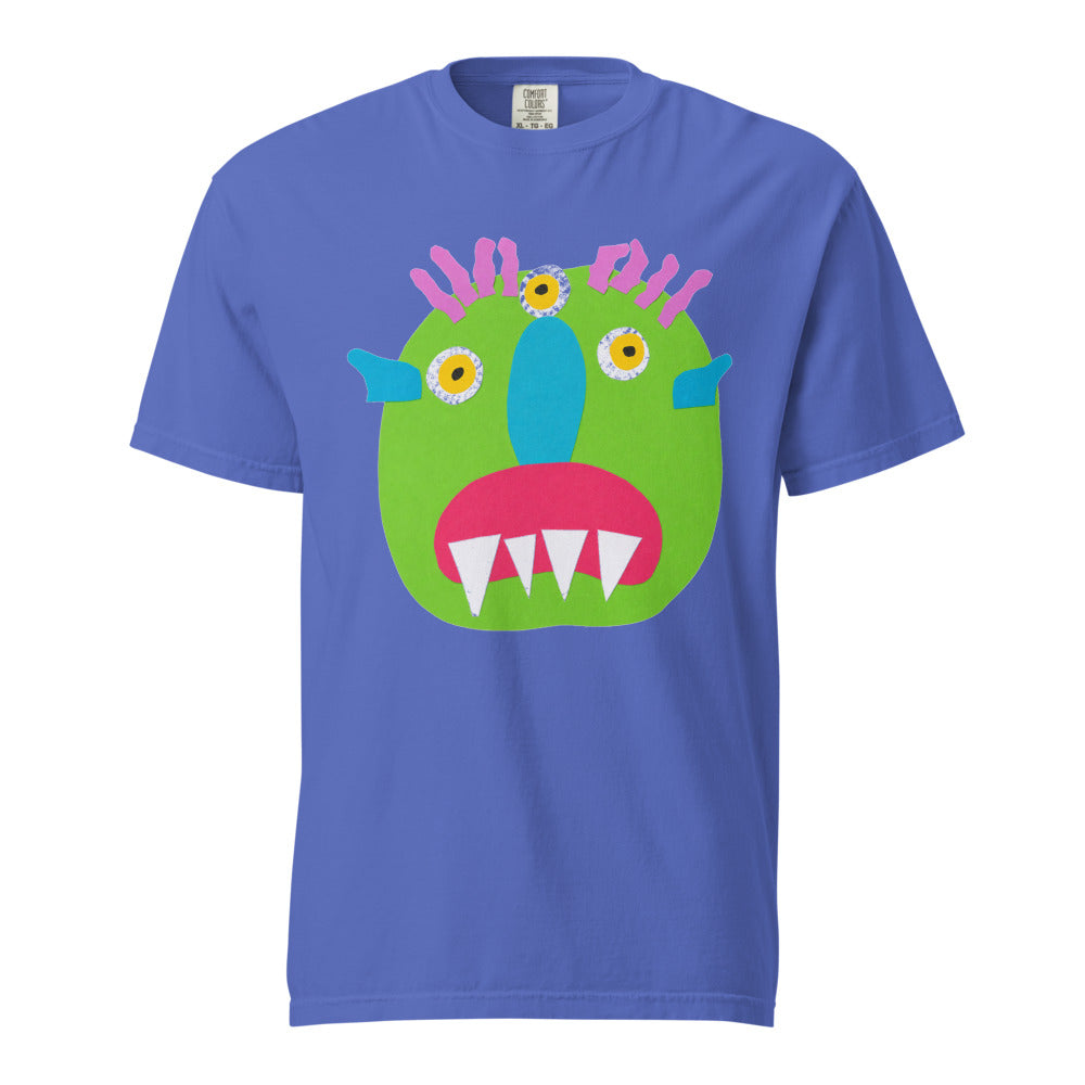 Turkey on Heavyweight Garment-Dyed Tee — Flo Blue