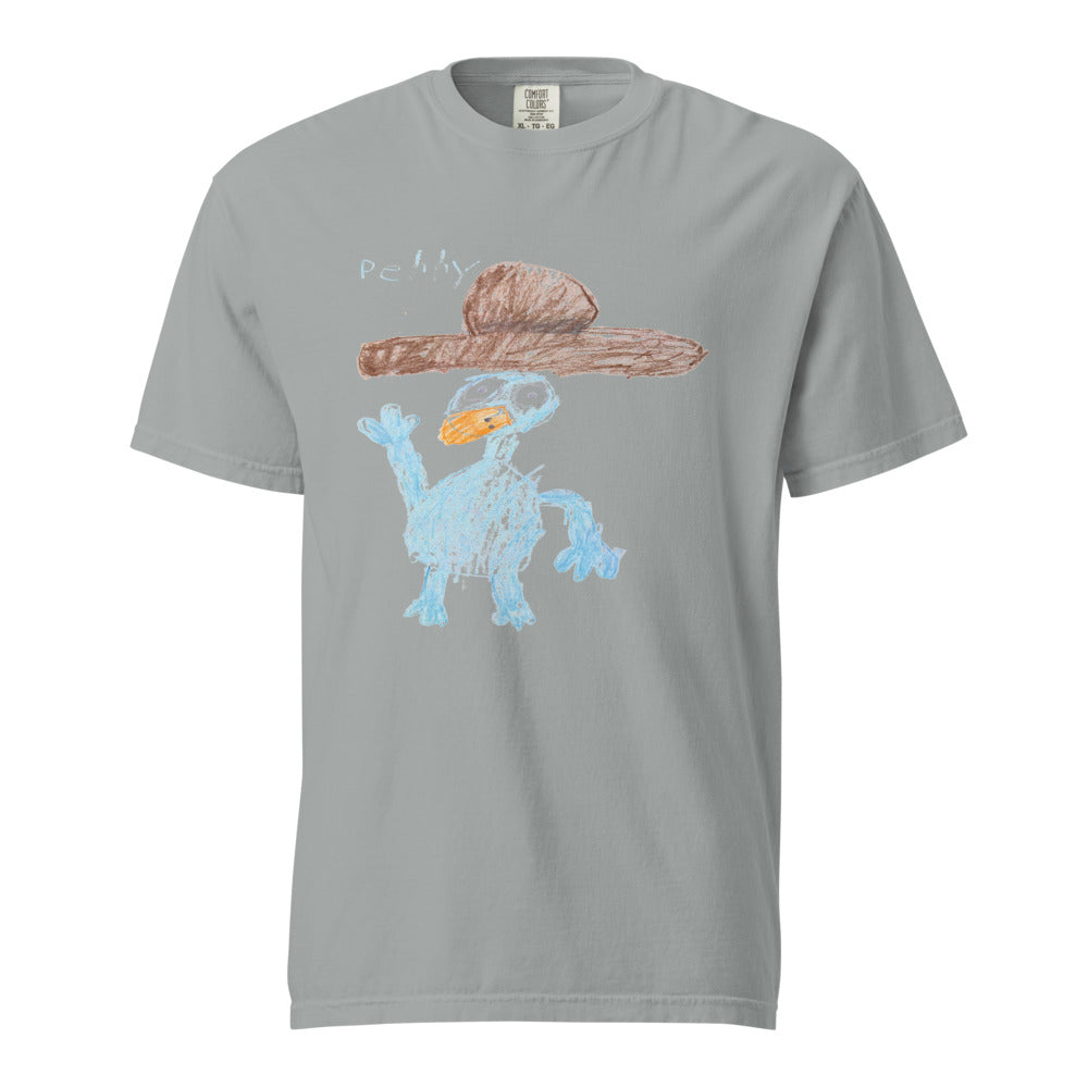 Turkey on Heavyweight Garment-Dyed Tee — Granite