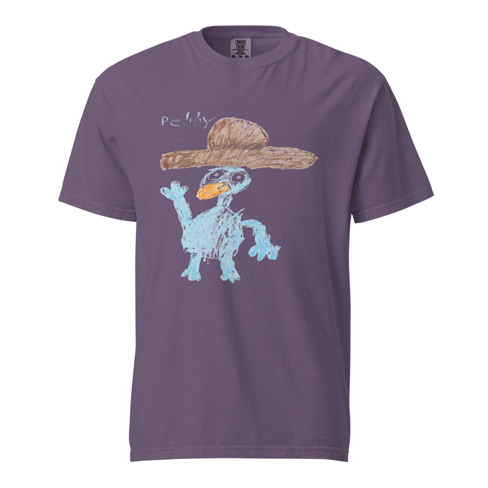 Turkey on Heavyweight Garment-Dyed Tee — Grape