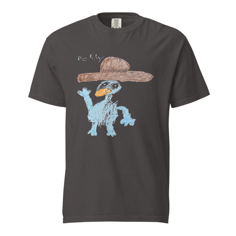 Turkey on Heavyweight Garment-Dyed Tee — Graphite
