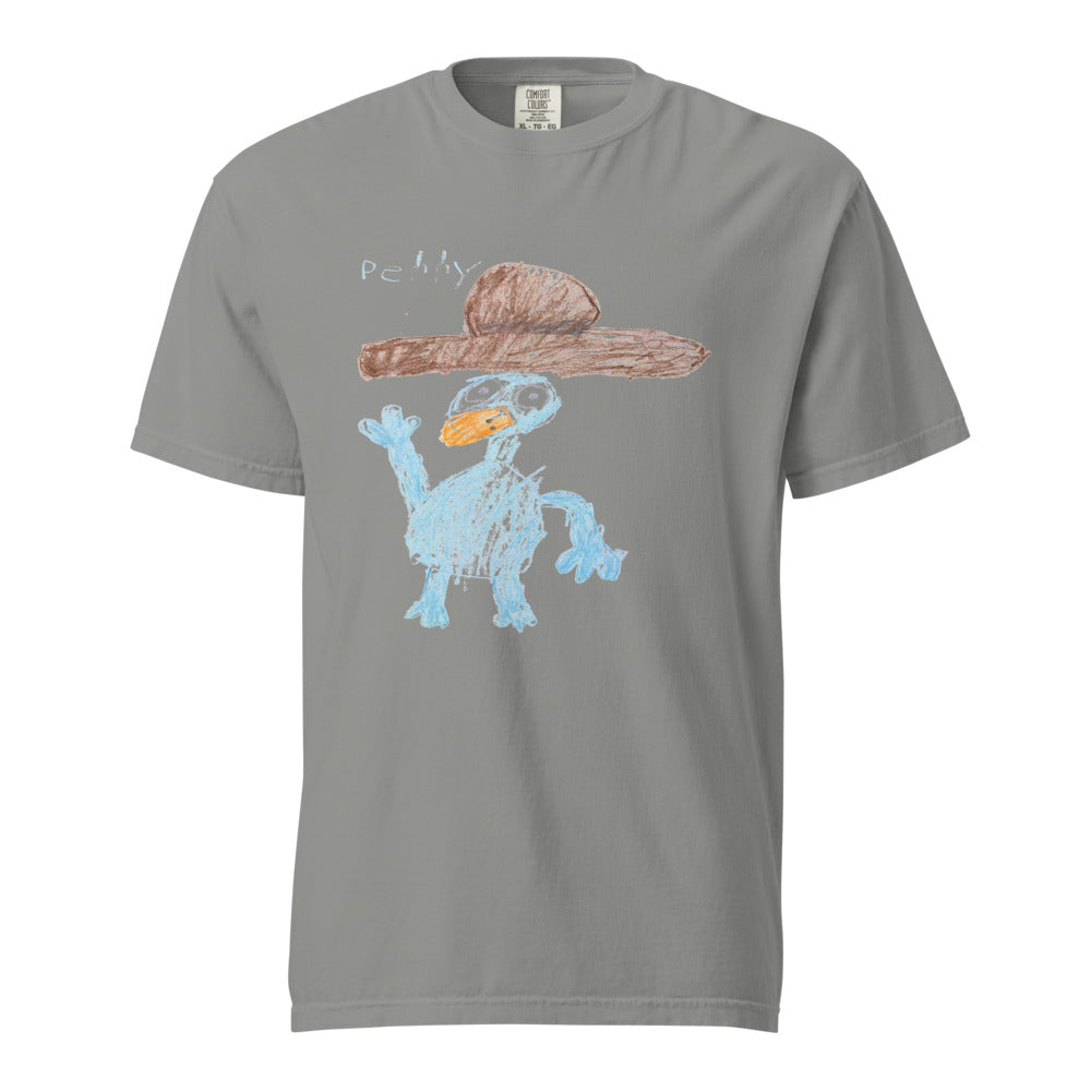 Turkey on Heavyweight Garment-Dyed Tee — Grey