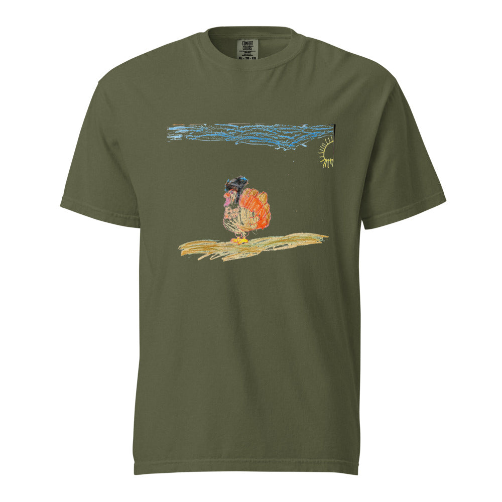 Turkey on Heavyweight Garment-Dyed Tee — Hemp