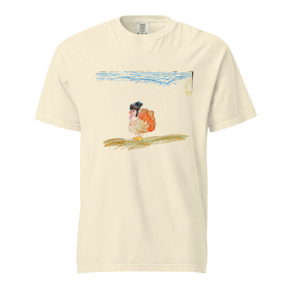Turkey on Heavyweight Garment-Dyed Tee — Ivory