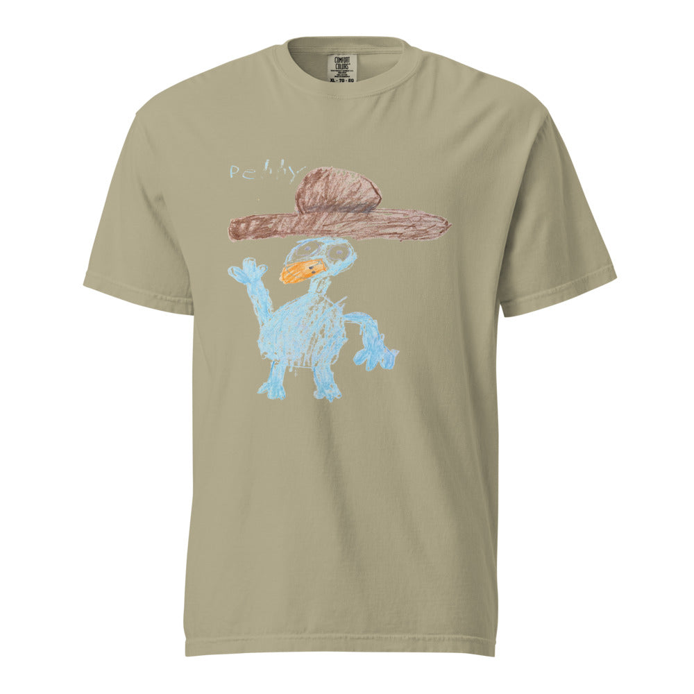 Turkey on Heavyweight Garment-Dyed Tee — Khaki