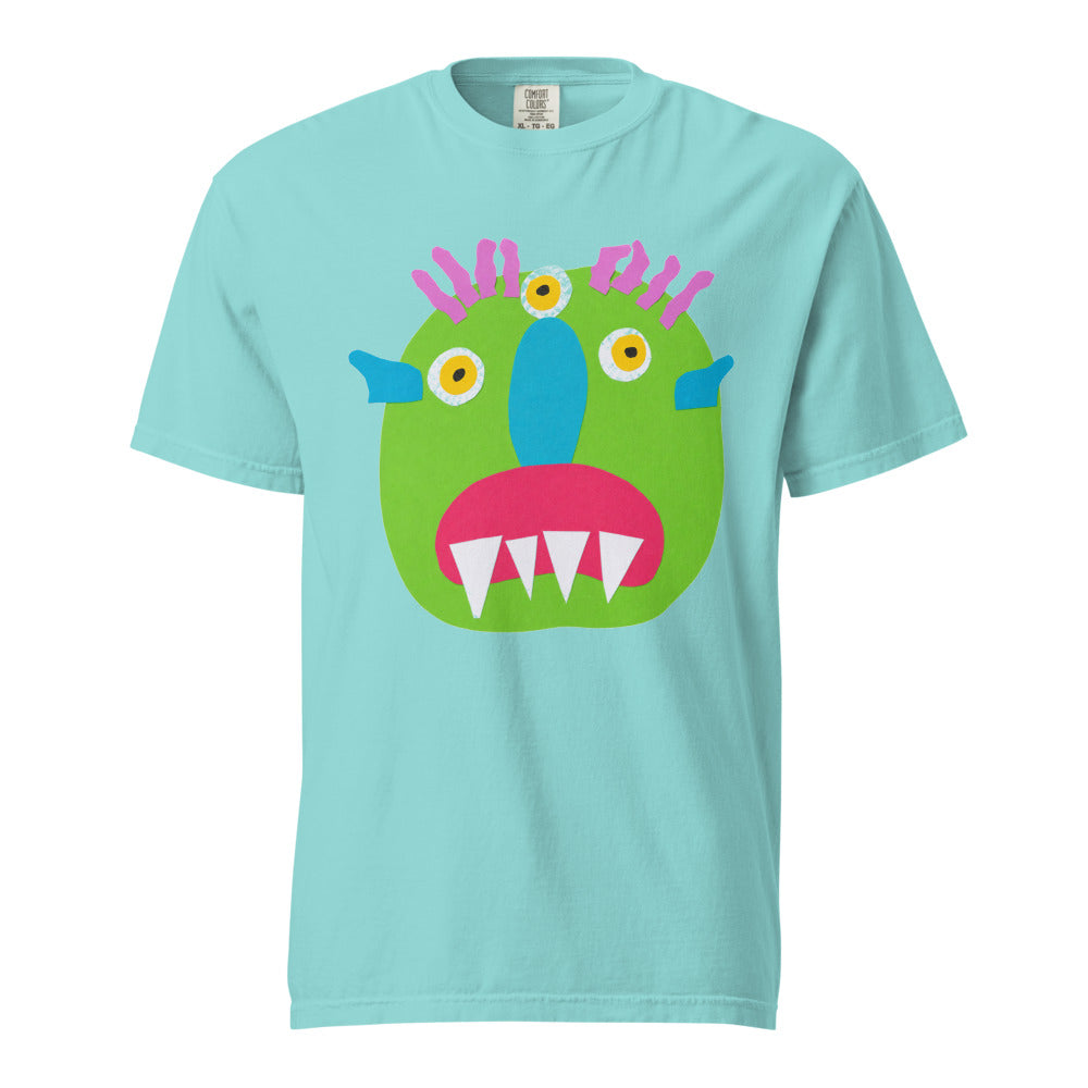 Turkey on Heavyweight Garment-Dyed Tee — Lagoon Blue