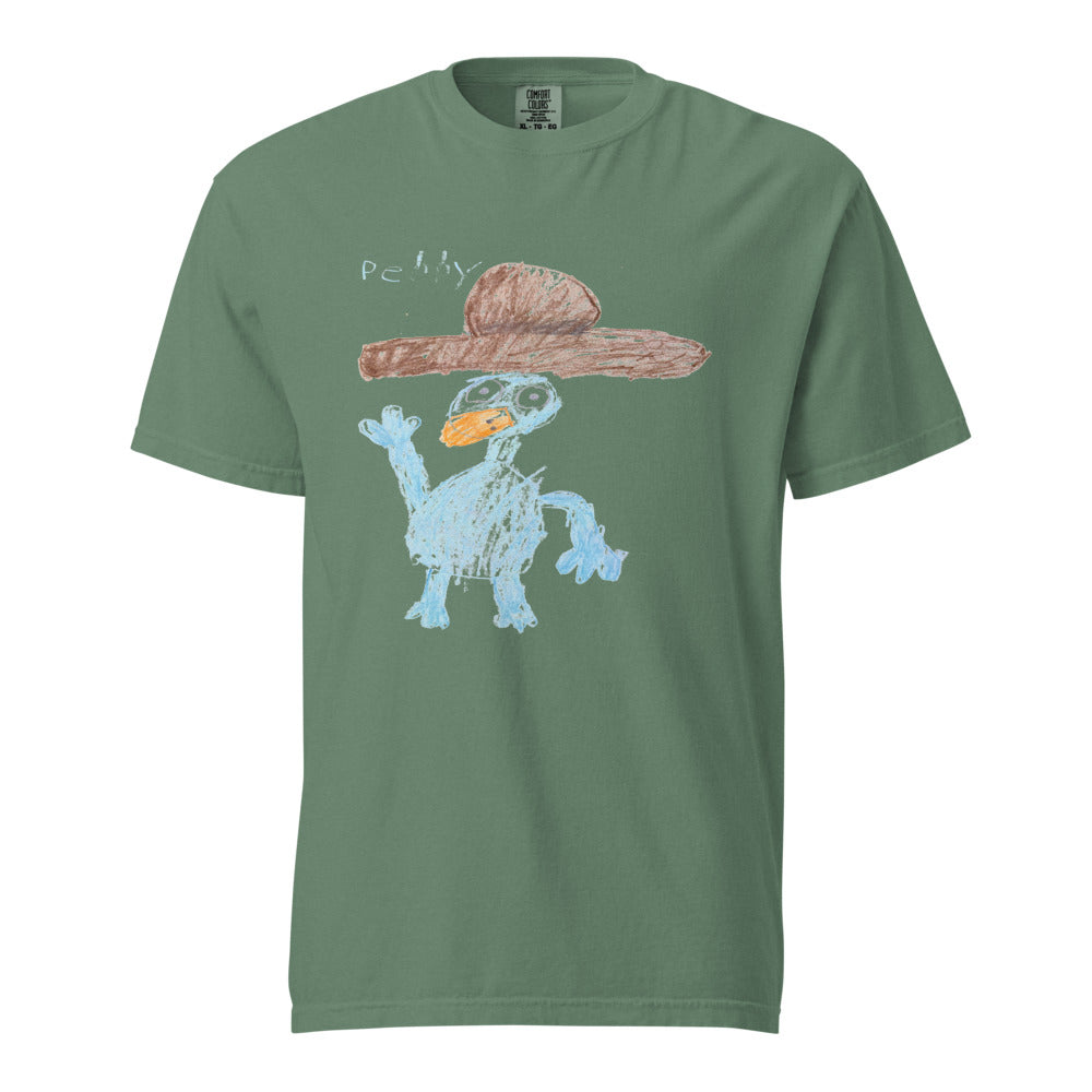 Turkey on Heavyweight Garment-Dyed Tee — Light Green