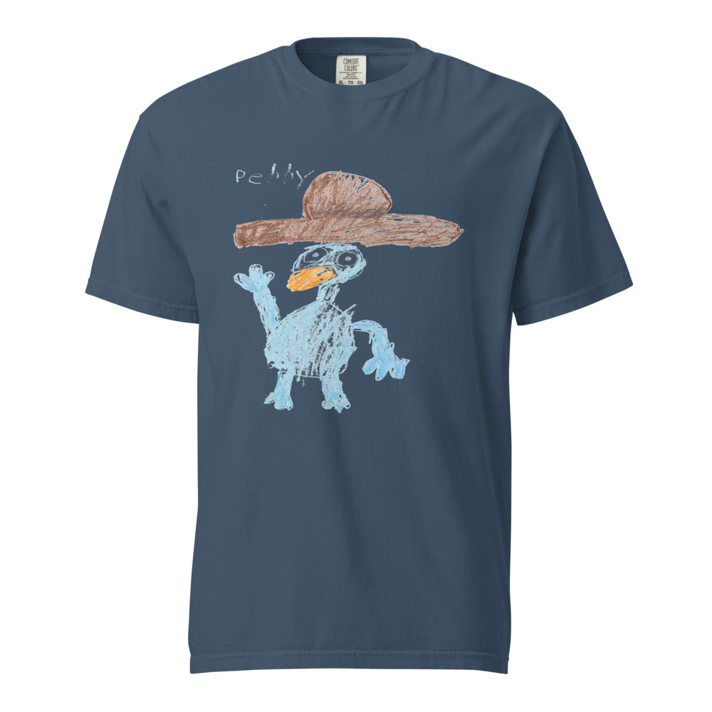 Turkey on Heavyweight Garment-Dyed Tee — Midnight