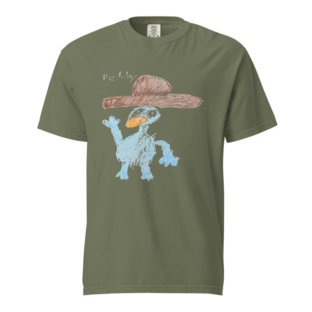Turkey on Heavyweight Garment-Dyed Tee — Moss
