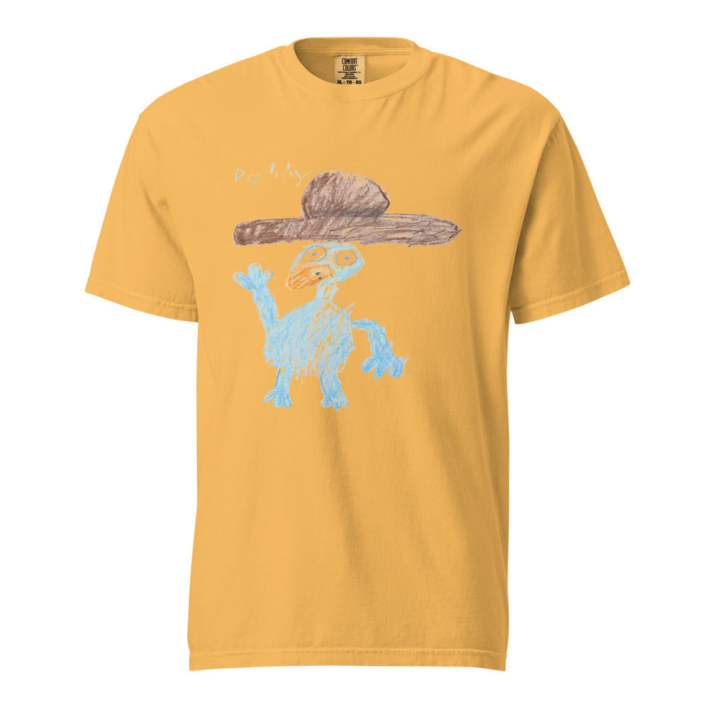 Turkey on Heavyweight Garment-Dyed Tee — Mustard