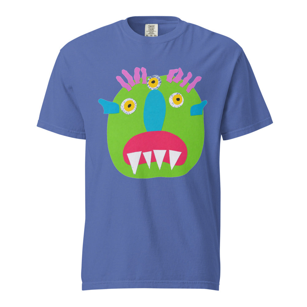 Turkey on Heavyweight Garment-Dyed Tee — Mystic Blue