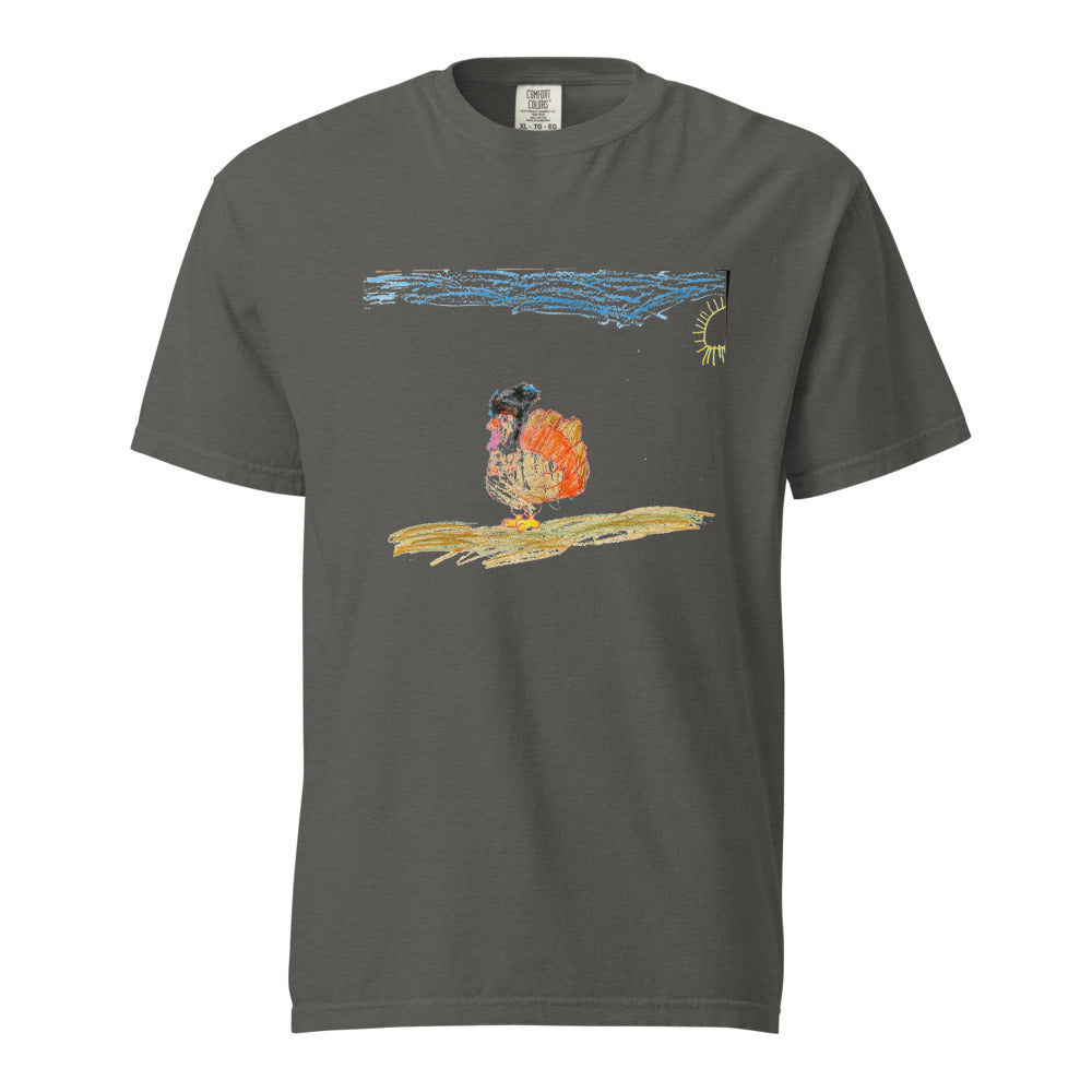 Turkey on Heavyweight Garment-Dyed Tee — Pepper