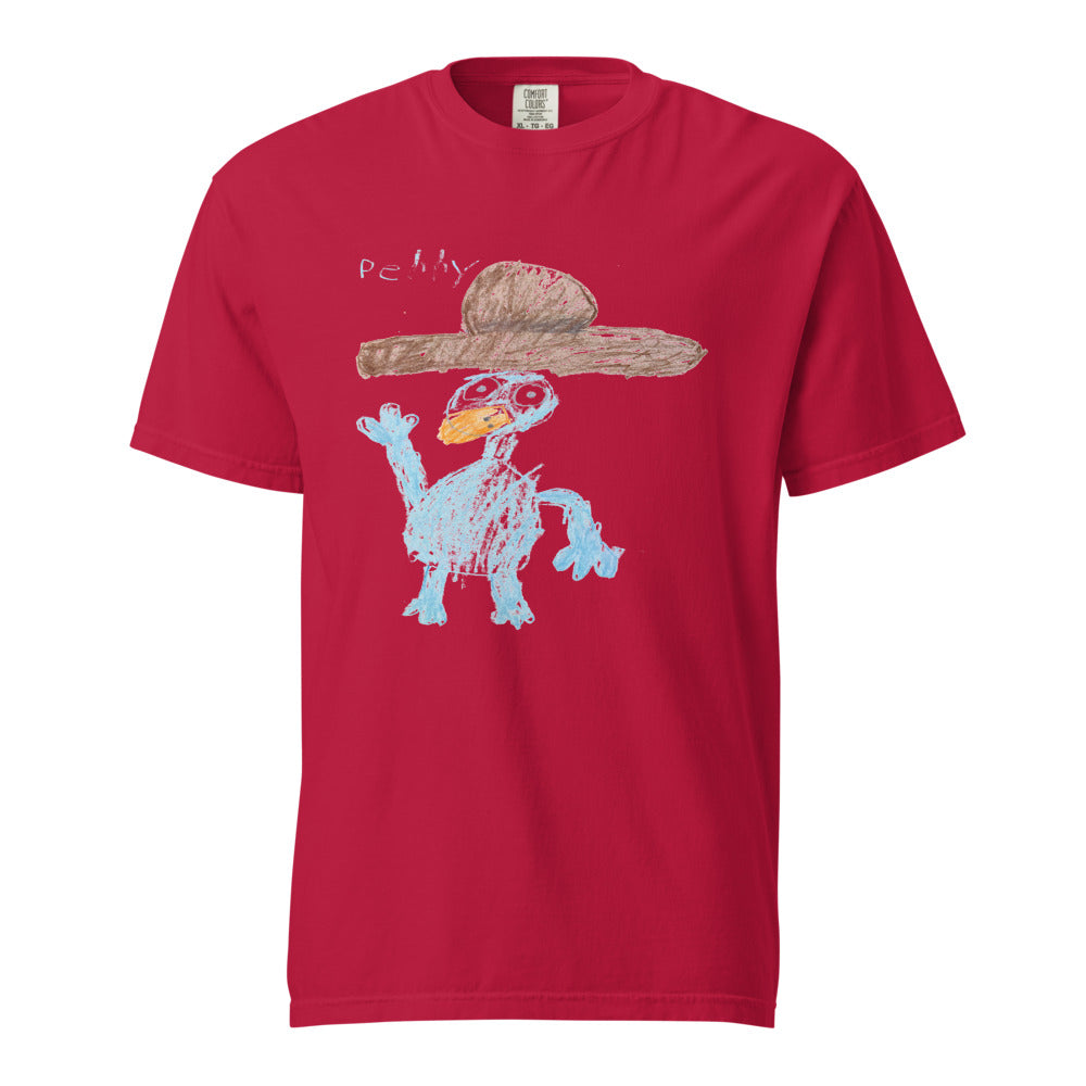 Turkey on Heavyweight Garment-Dyed Tee — Red
