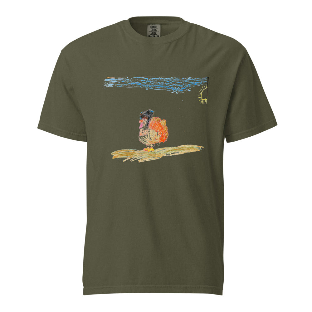 Turkey on Heavyweight Garment-Dyed Tee — Sage