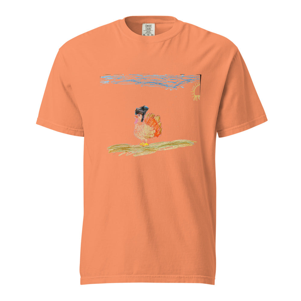 Turkey on Heavyweight Garment-Dyed Tee — Terracotta