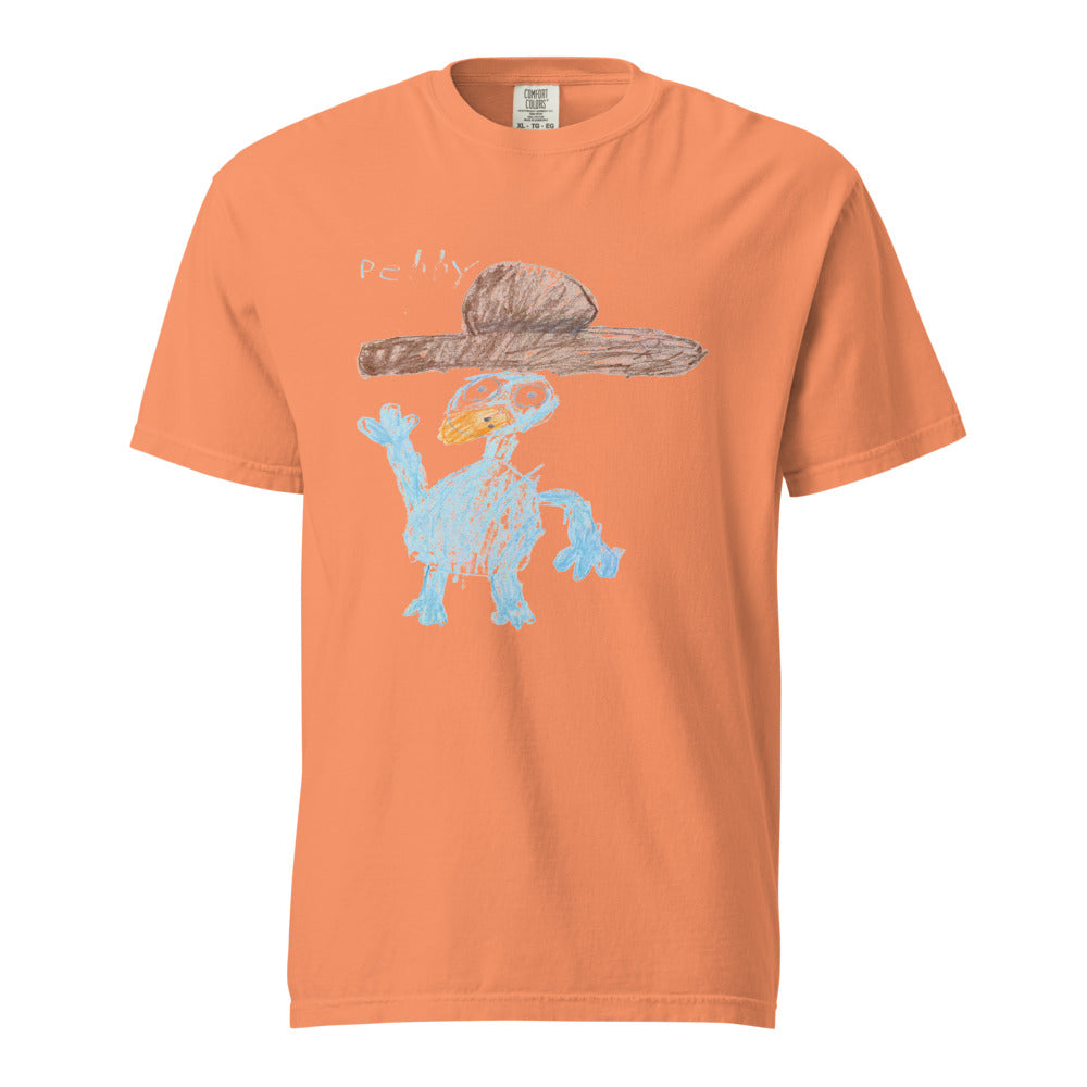 Turkey on Heavyweight Garment-Dyed Tee — Terracotta