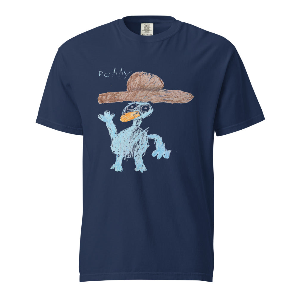 Turkey on Heavyweight Garment-Dyed Tee — True Navy