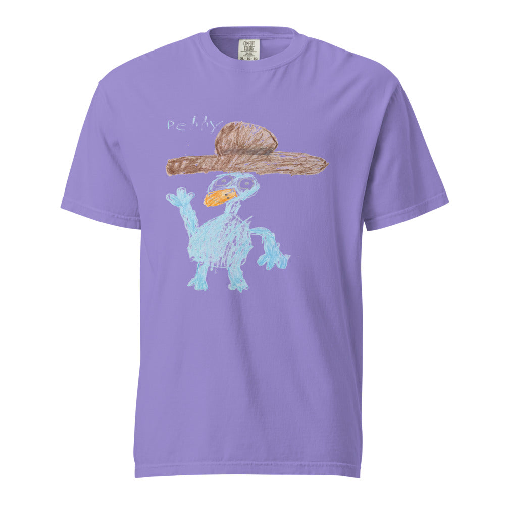 Turkey on Heavyweight Garment-Dyed Tee — Violet