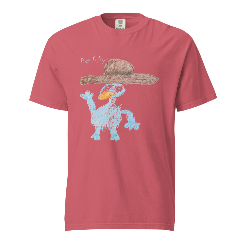 Turkey on Heavyweight Garment-Dyed Tee — Watermelon