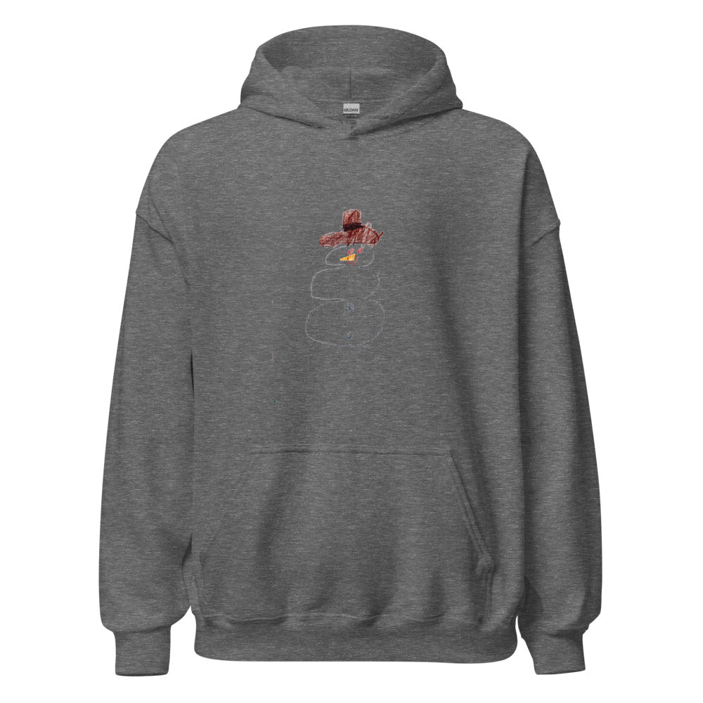 Snowman — Adult Pullover Hoodie — Graphite Heather