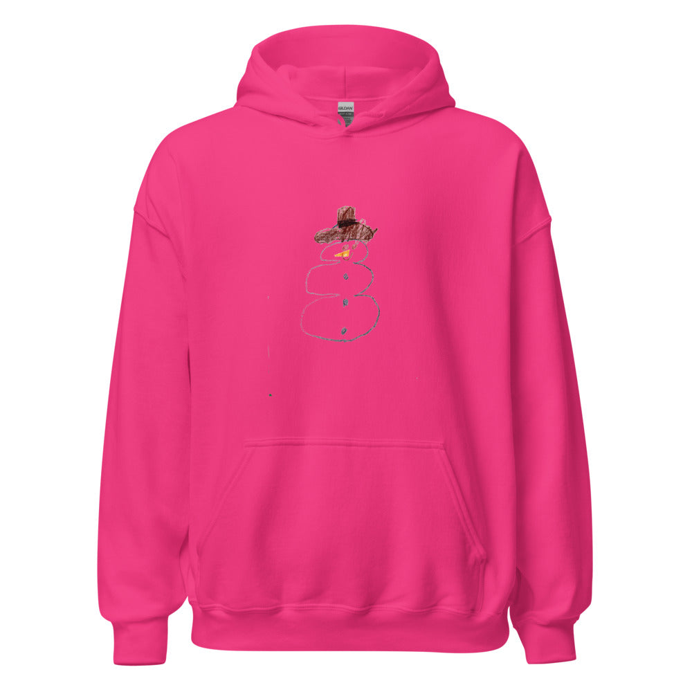 Snowman — Adult Pullover Hoodie — Heliconia