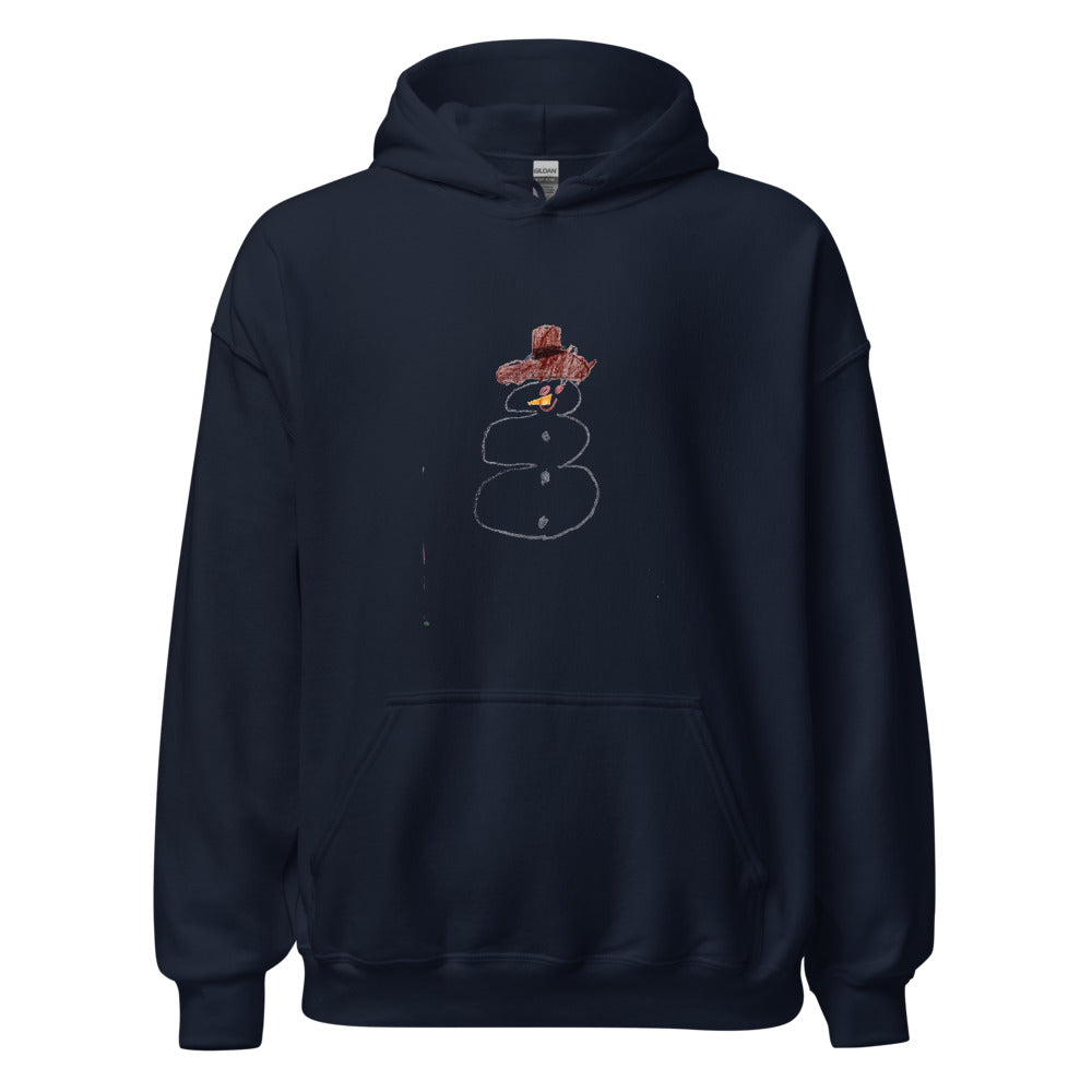 snowman-adult-hoodie-gildan-18500 - Navy