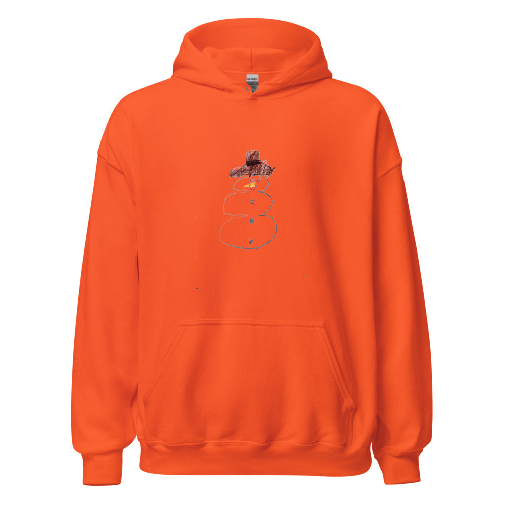 snowman-adult-hoodie-gildan-18500 - Orange